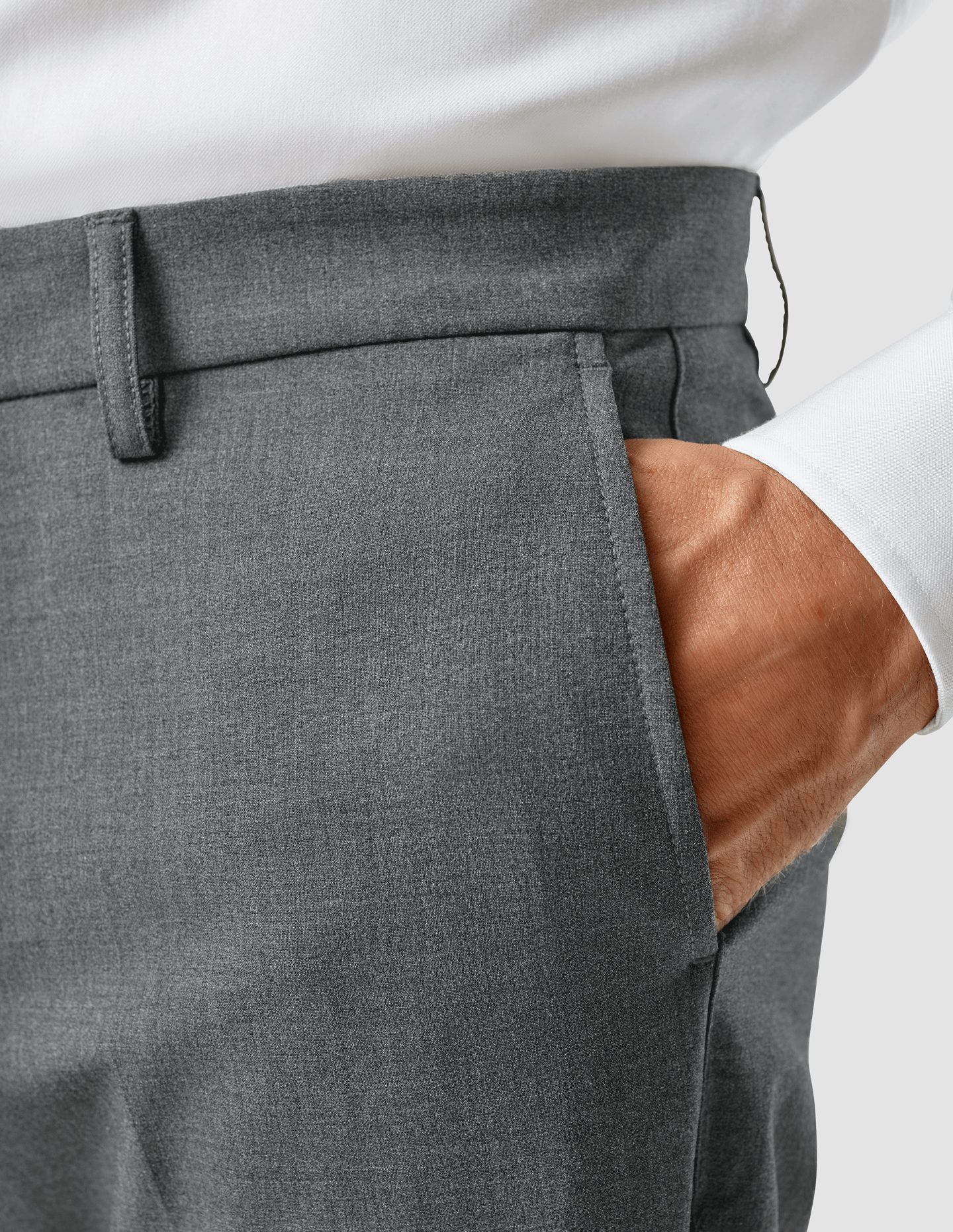 Essential Suit Pants Regular Dark Grey Melange